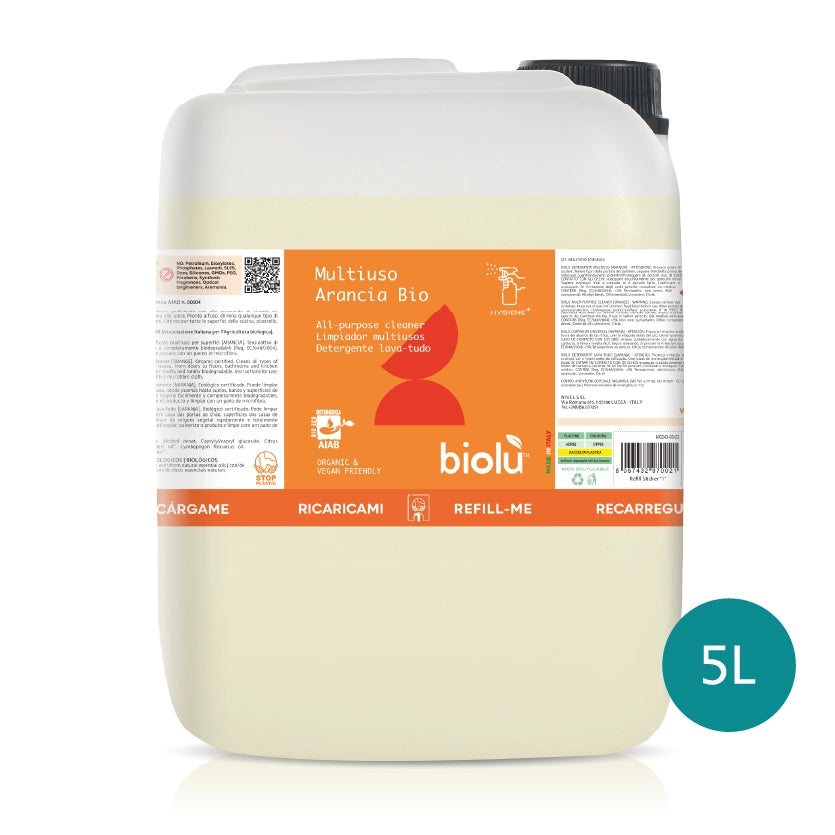 Detersivo Sgrassatutto Multiuso con Spray Biolù Bio - 5 lt